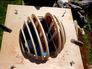 Removable Sun Hive upper bars and stabilizing platform.